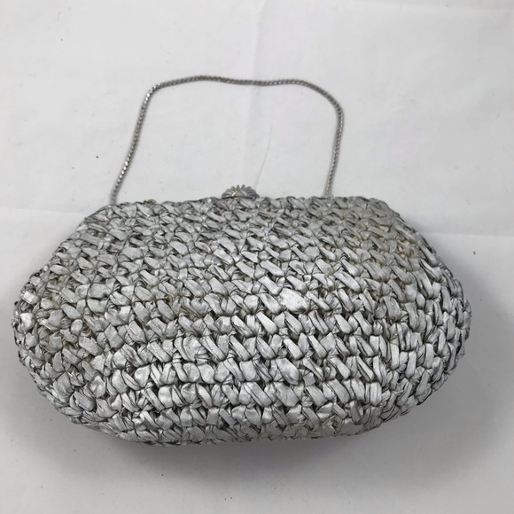 MM Morris Markowitz VTG Silver Clutch - Picture 4 of 8